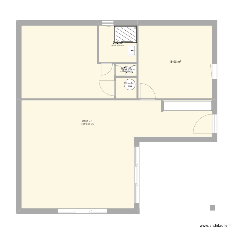 NEW BRETAGNE. Plan de 4 pièces et 80 m2