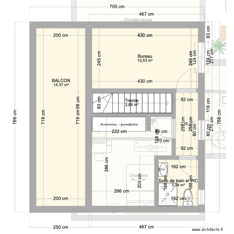 plan au 11-08-24 modi le 11:09. Plan de 16 pièces et 152 m2