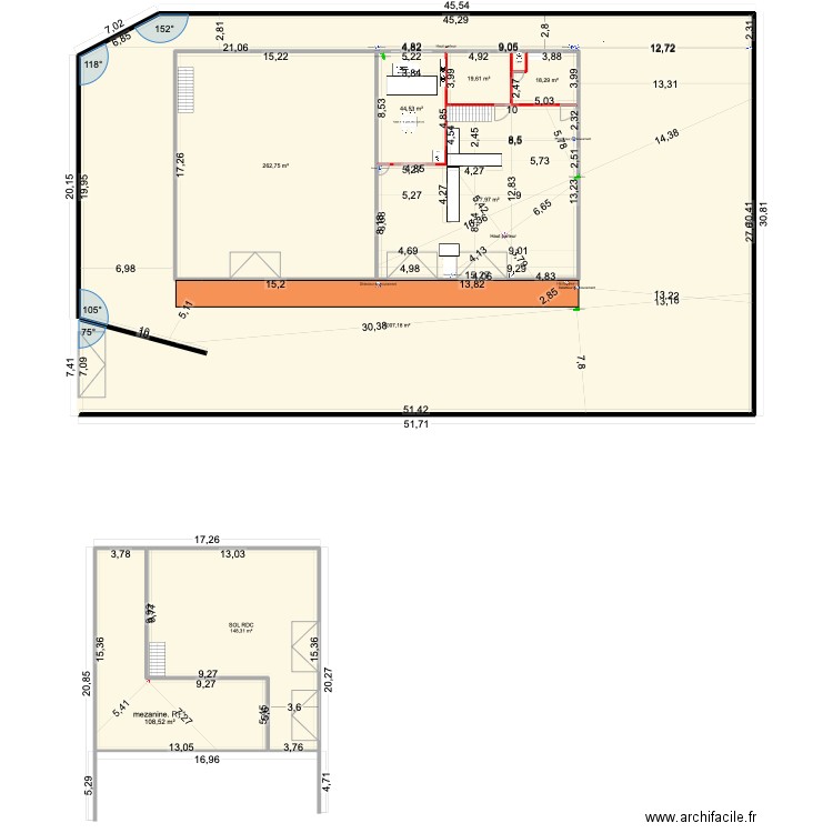 plan dock normandie . Plan de 9 pièces et 2332 m2