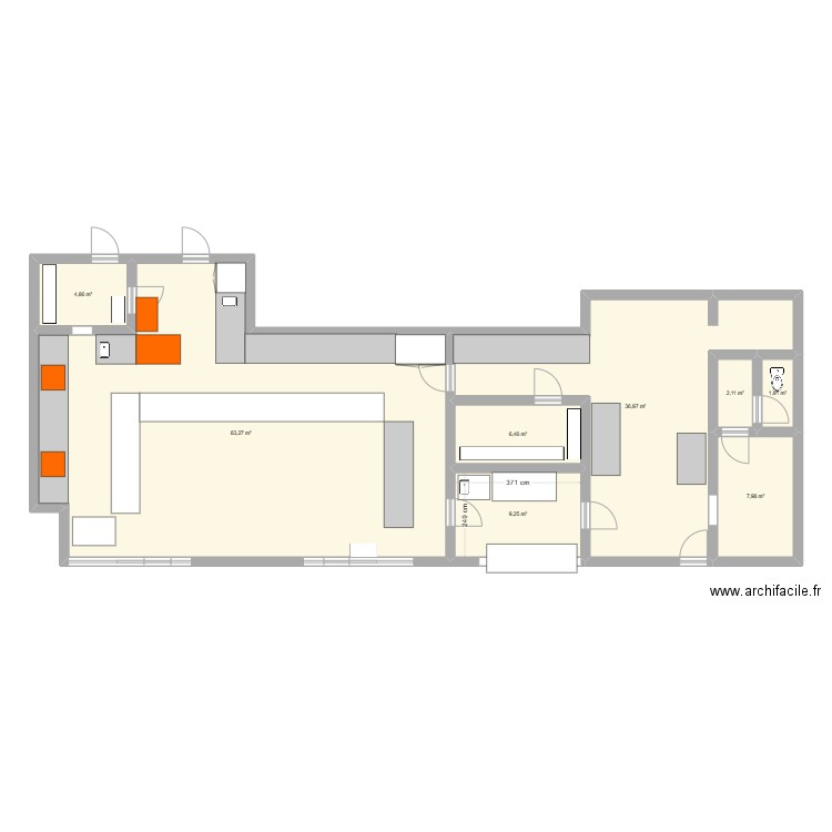 Escale gourmande gouvieux. Plan de 8 pièces et 153 m2