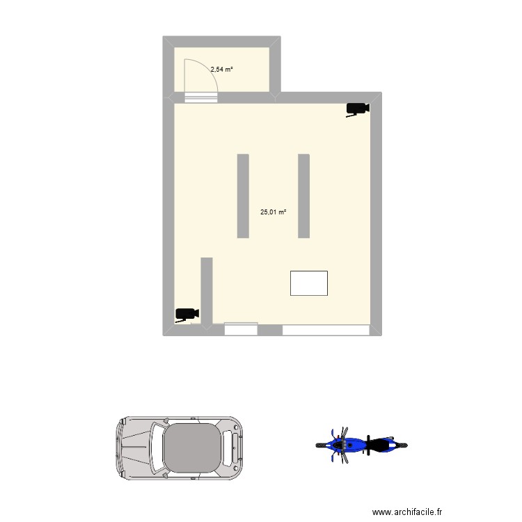 plan biocoop bellecour. Plan de 2 pièces et 28 m2