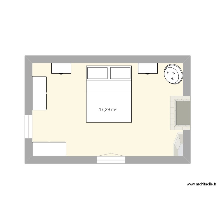 perigord. Plan de 1 pièce et 17 m2