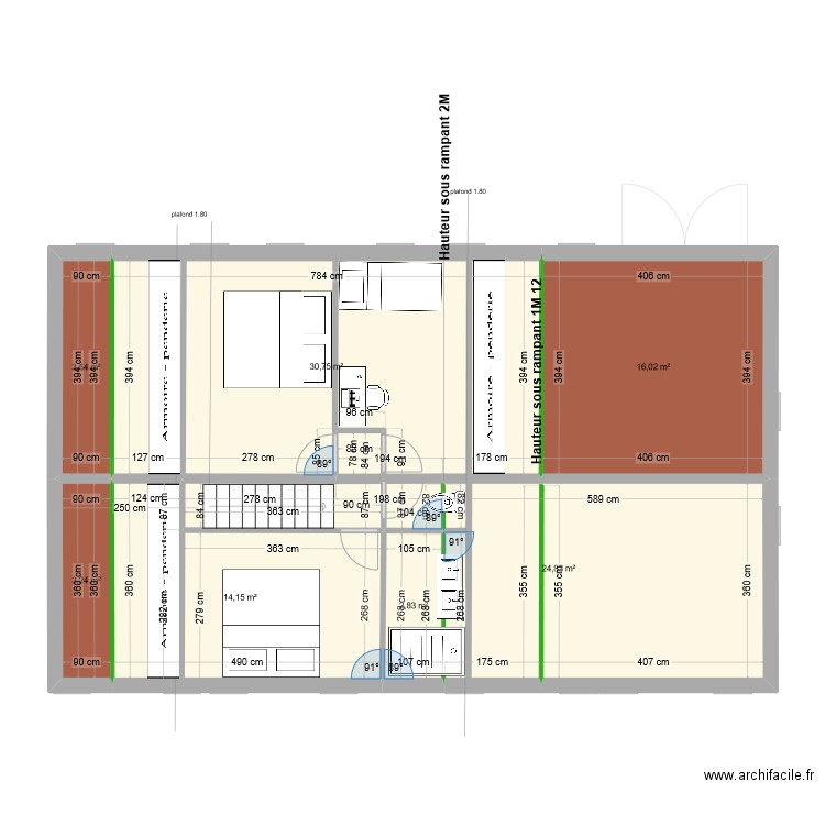 MAISON INITIAL ST GEORGE essai 1 ETAGE. Plan de 15 pièces et 192 m2