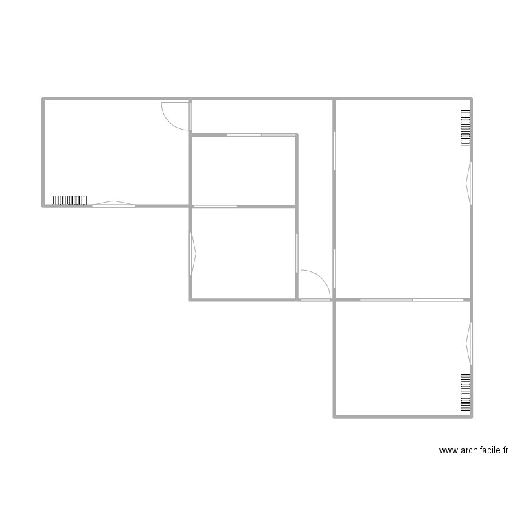 Paris 2. Plan de 4 pièces et 32 m2