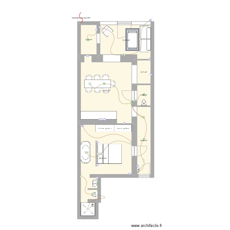 TIERCELINS_EXE_A. Plan de 7 pièces et 63 m2