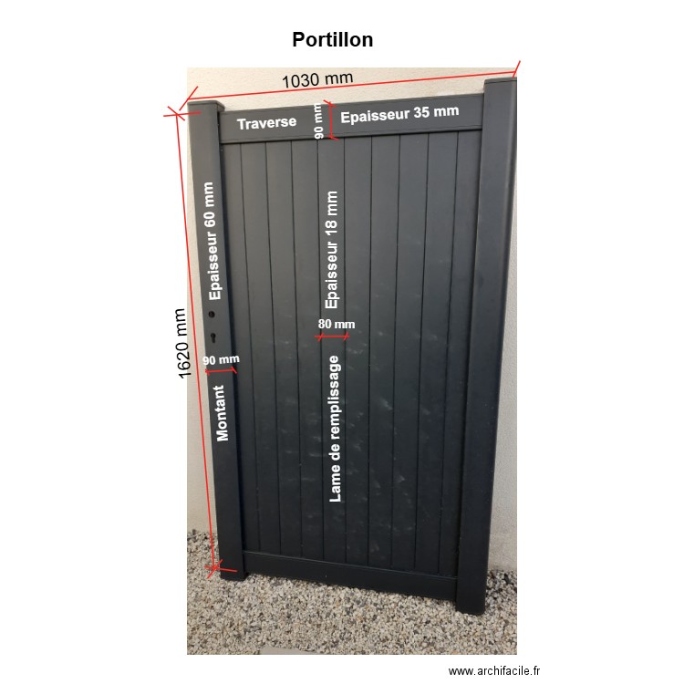 Portillon. Plan de 0 pièce et 0 m2