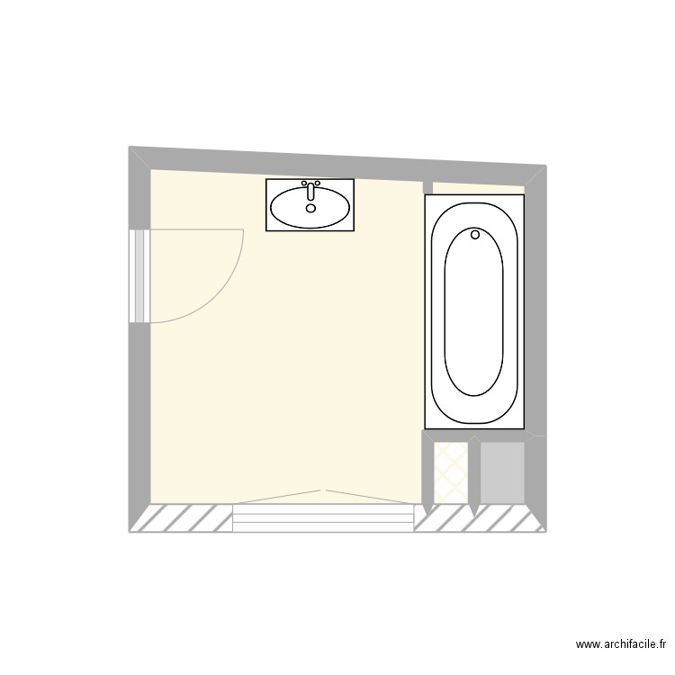 Louis 1. Plan de 3 pièces et 6 m2