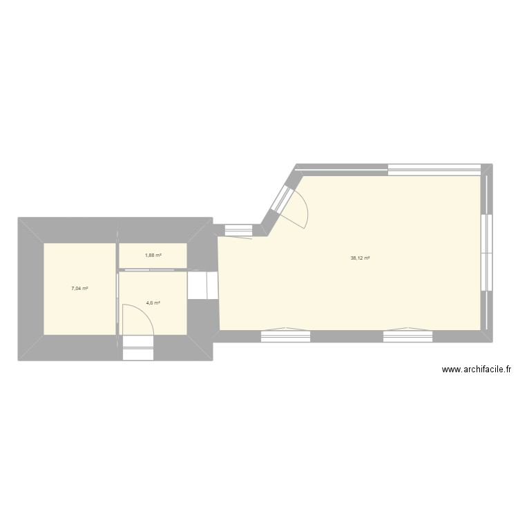 Maison ophel. Plan de 4 pièces et 52 m2