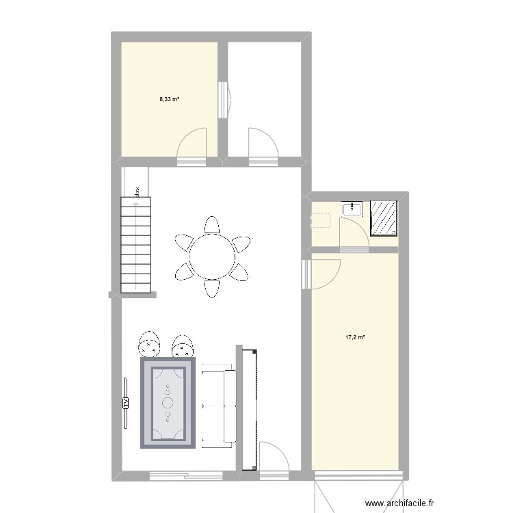 Maison villejuif. Plan de 2 pièces et 26 m2