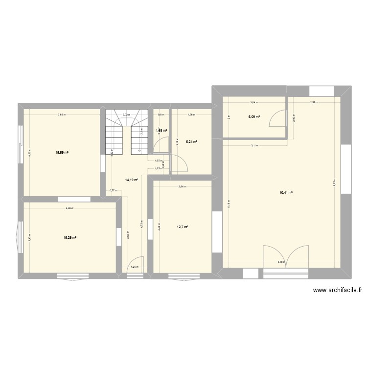 rdc montcet 0. Plan de 8 pièces et 112 m2