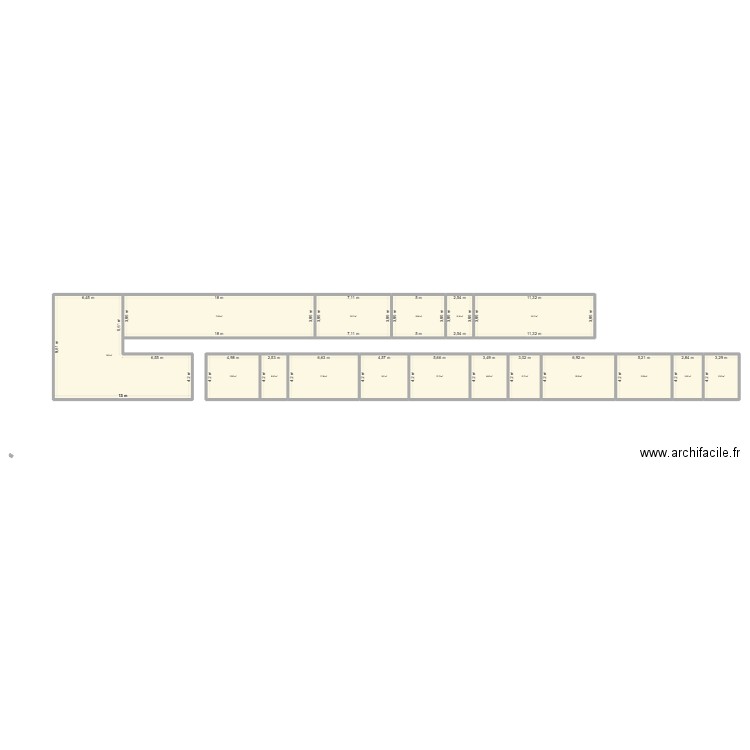 bureau. Plan de 17 pièces et 473 m2