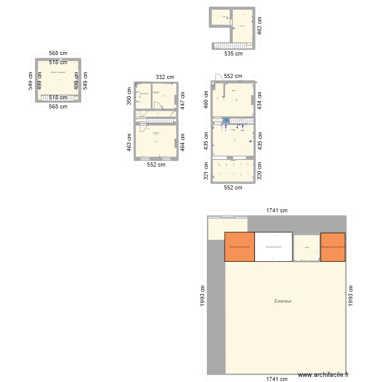 Dour. Plan de 18 pièces et 436 m2