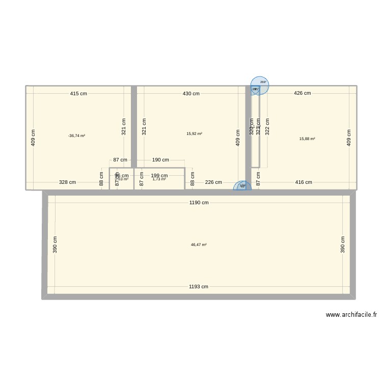 garage . Plan de 7 pièces et 98 m2