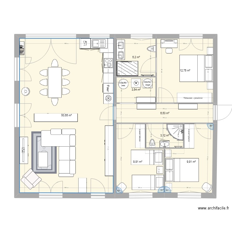 VSM RENO B. Plan de 8 pièces et 102 m2