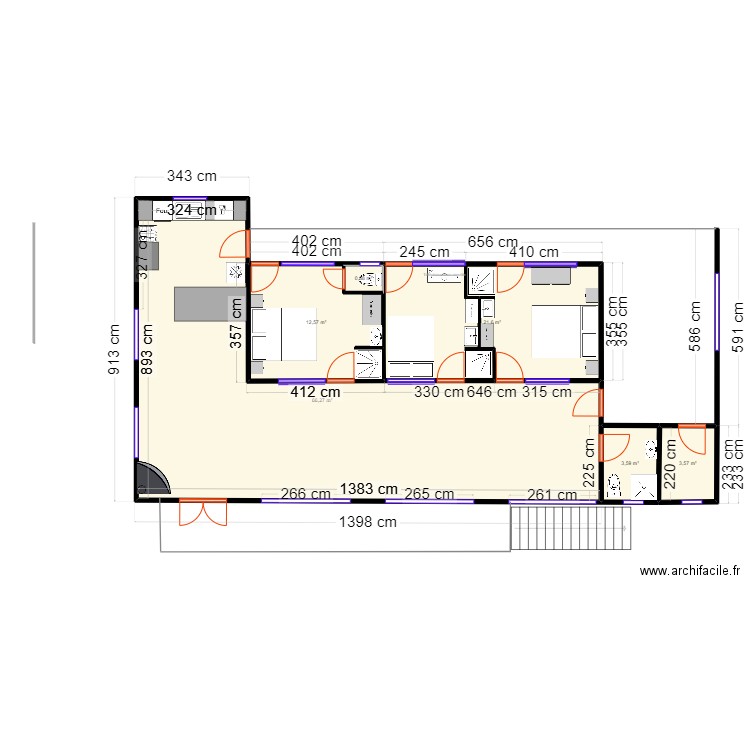 PRISE  D'EAU 1. Plan de 6 pièces et 109 m2