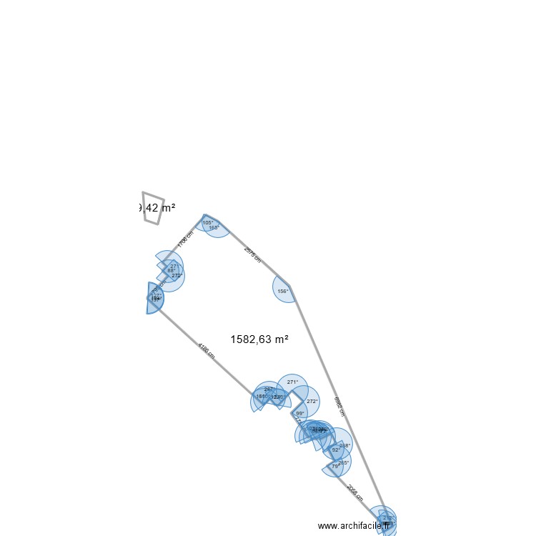 Plan cadastre Bourgoin-jallieu. Plan de 2 pièces et 1612 m2