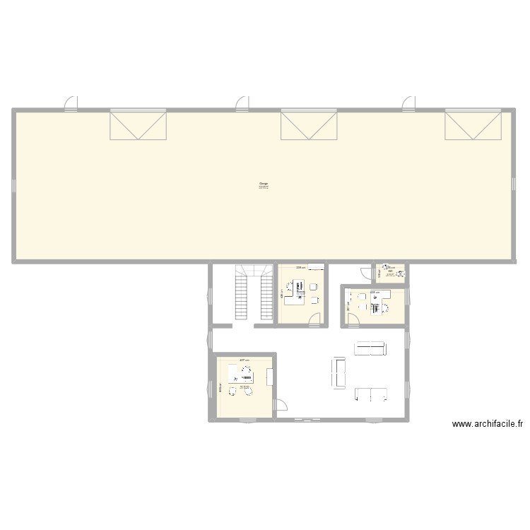 AVIC RDC. Plan de 5 pièces et 427 m2