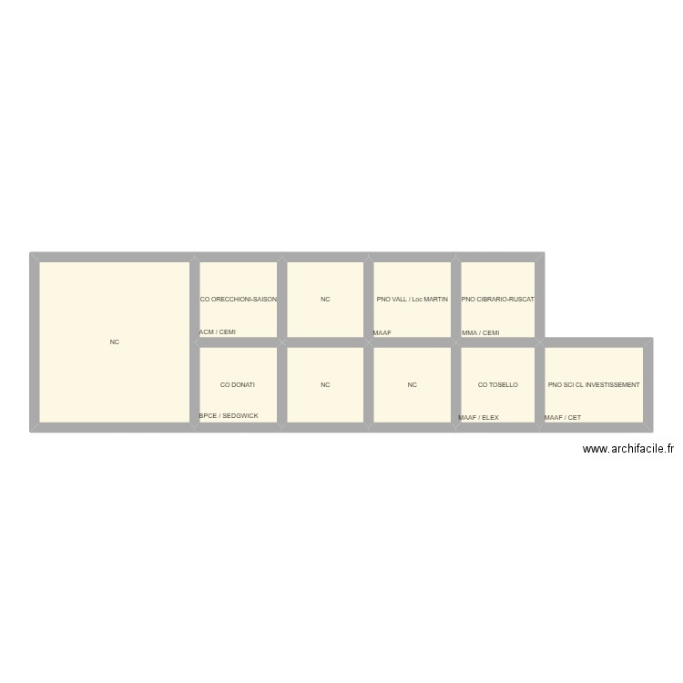 RPAL_24EED0069. Plan de 10 pièces et 66 m2