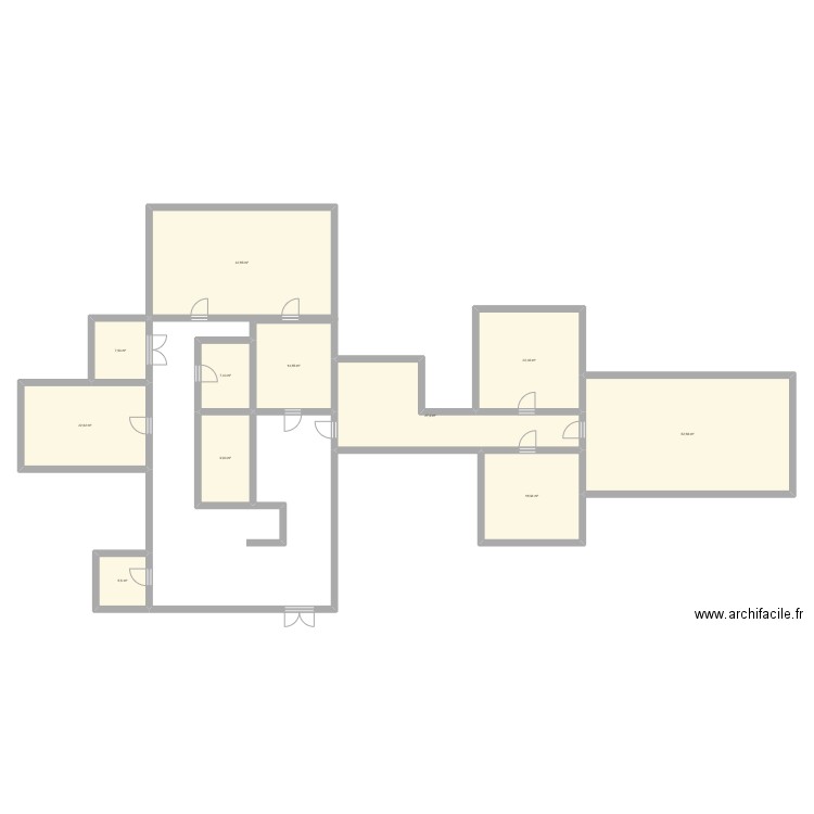 institut . Plan de 11 pièces et 232 m2