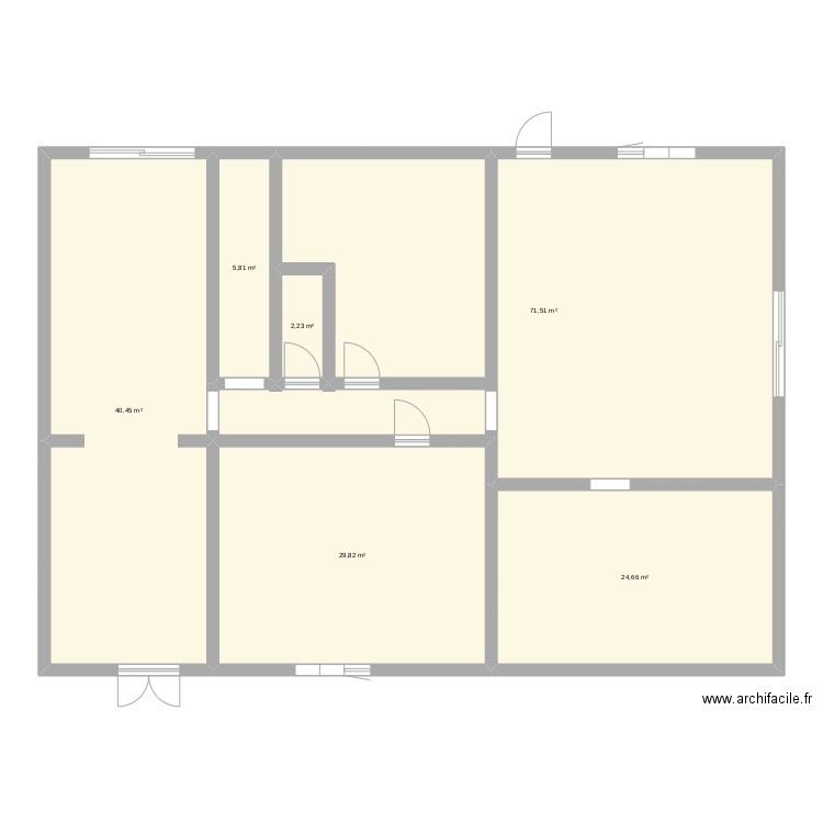 Maison. Plan de 6 pièces et 175 m2