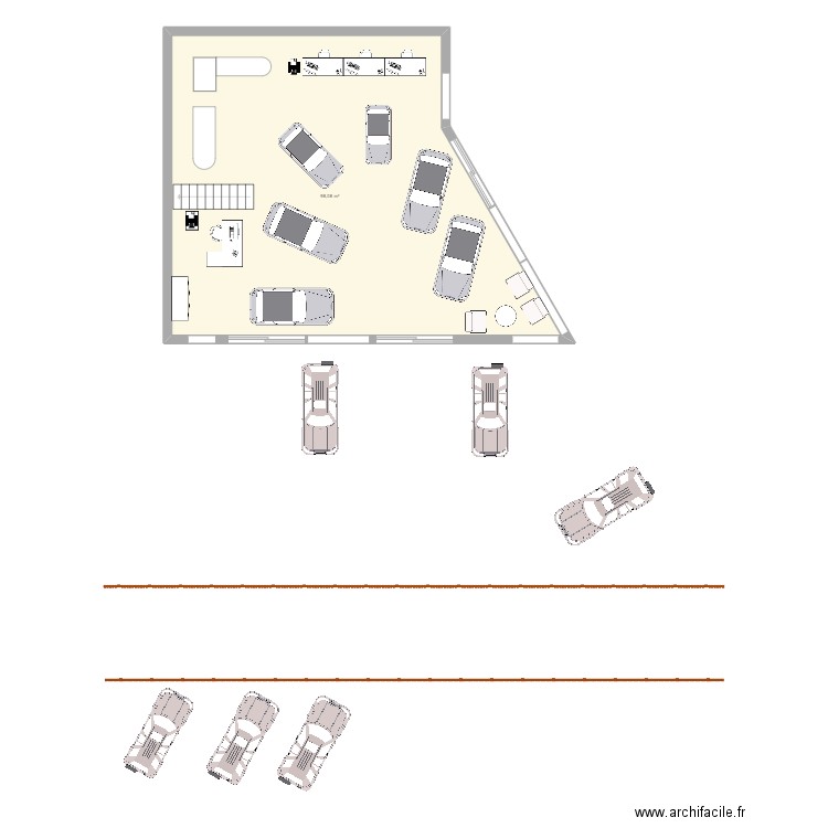 Concession Villefranche-sur-Saone avec extérieur. Plan de 1 pièce et 98 m2