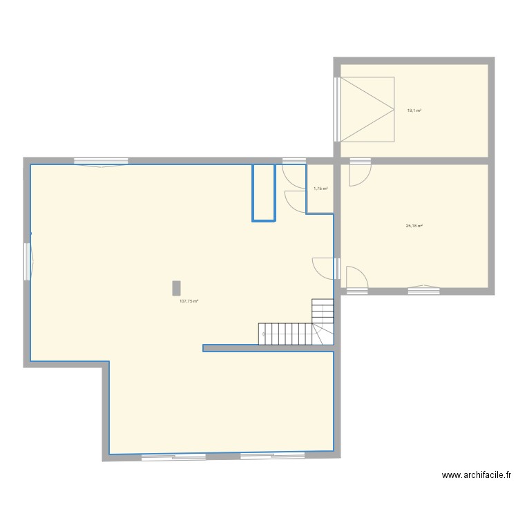 Maison Grézieu Rdc. Plan de 4 pièces et 154 m2