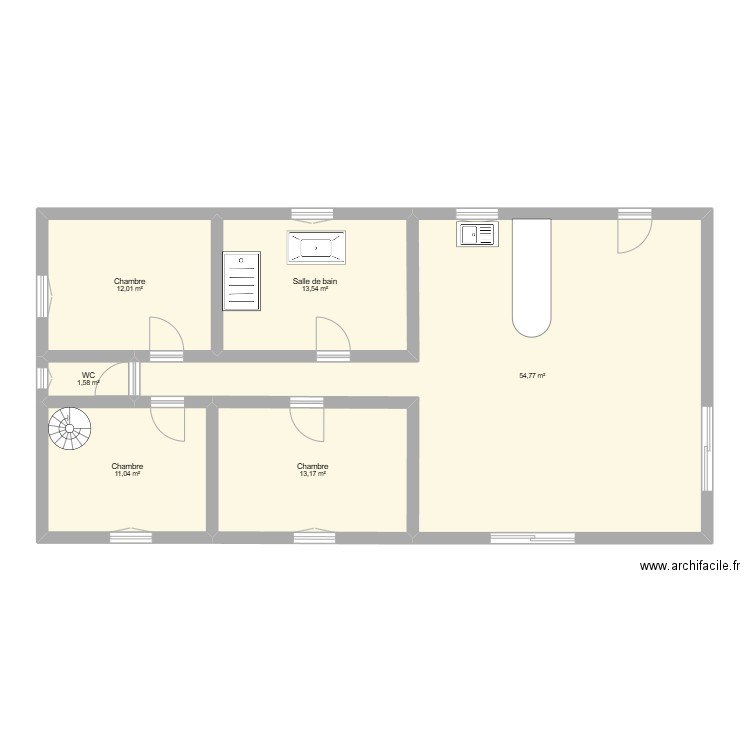 Maison Ecuisses - 154m². Plan de 6 pièces et 106 m2