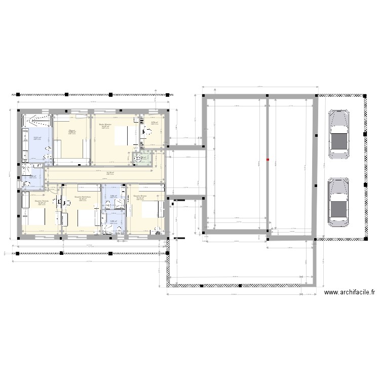 modif 3. Plan de 12 pièces et 112 m2