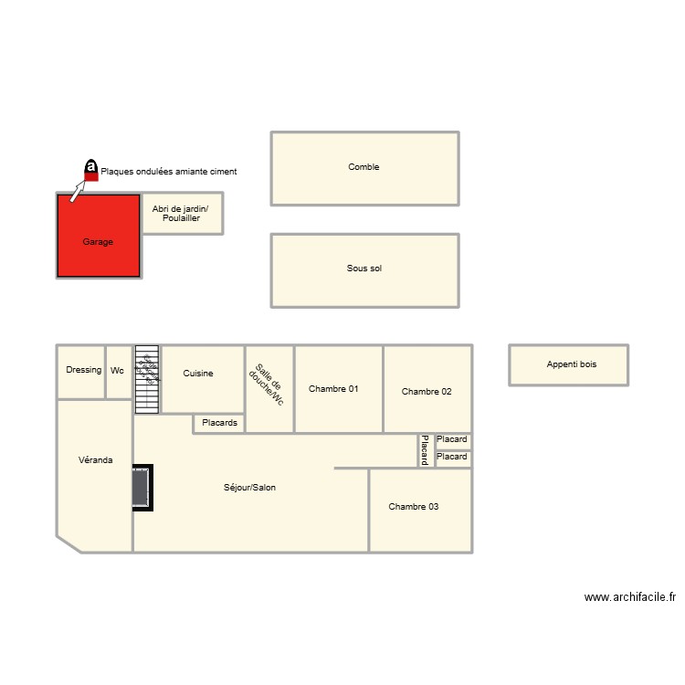 7613000101B. Plan de 19 pièces et 39 m2