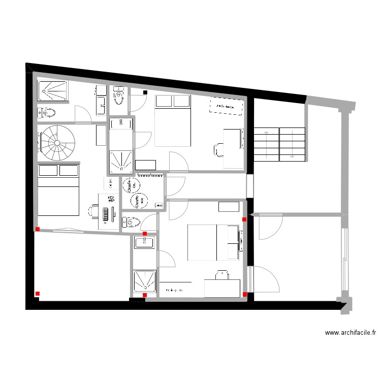 Plan 1er Chambres 6. Plan de 0 pièce et 0 m2