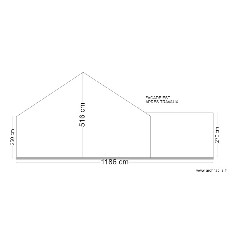 dp4 facade ouest apres travaux. Plan de 0 pièce et 0 m2