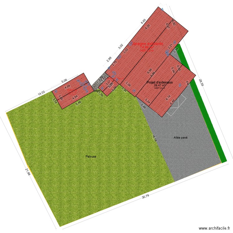 PLAN DE SITUATION APRES TRAVAUX TOITURE VF. Plan de 4 pièces et 133 m2