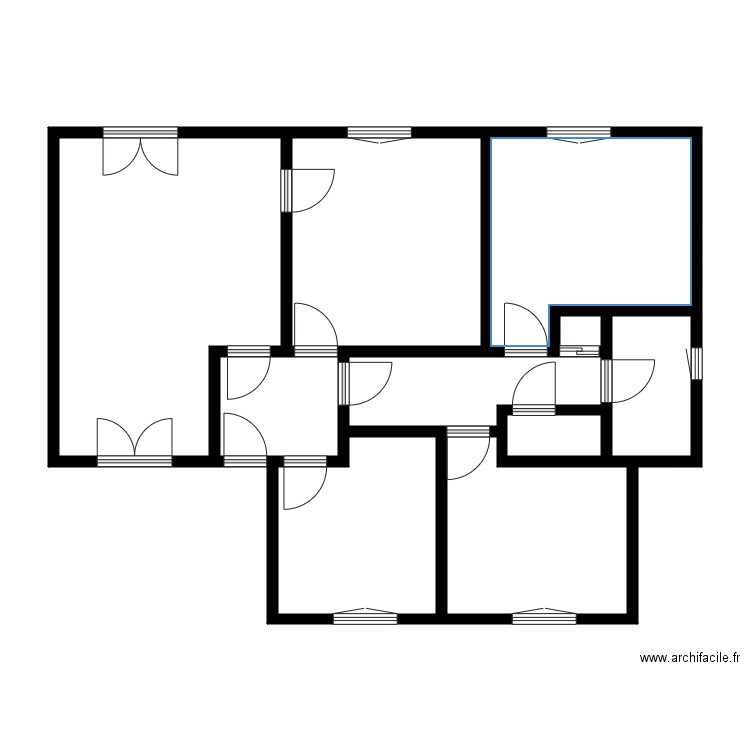 RAZZINI. Plan de 13 pièces et 198 m2