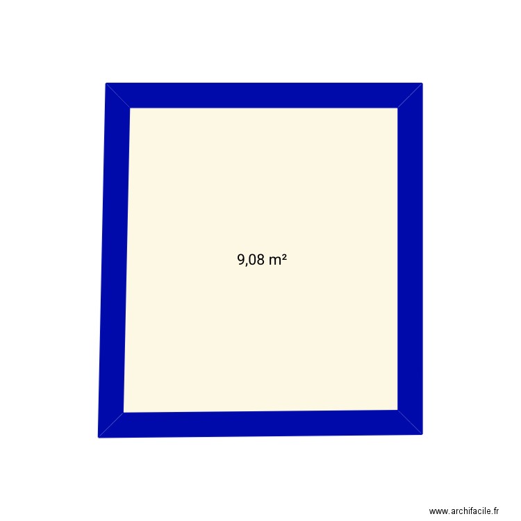 chambre elias . Plan de 1 pièce et 9 m2