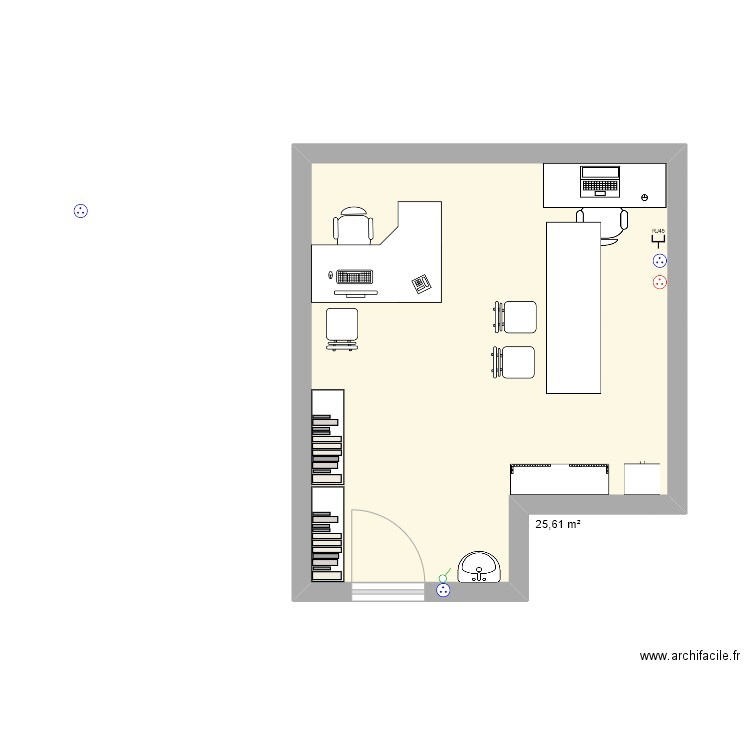 AMP03. Plan de 1 pièce et 26 m2