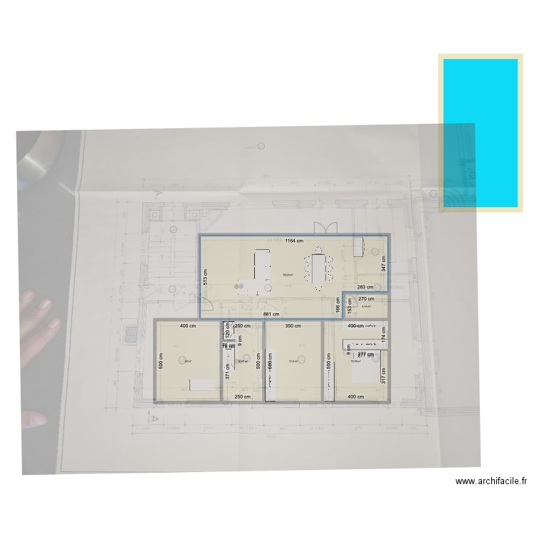 Les herses. Plan de 6 pièces et 129 m2