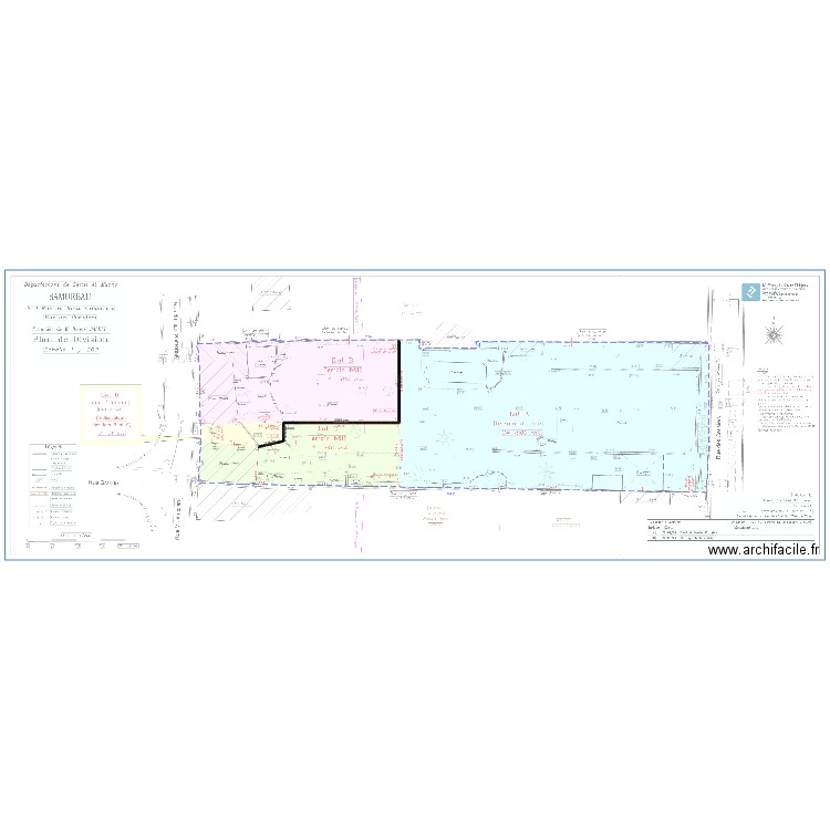 division parcellaires. Plan de 0 pièce et 0 m2