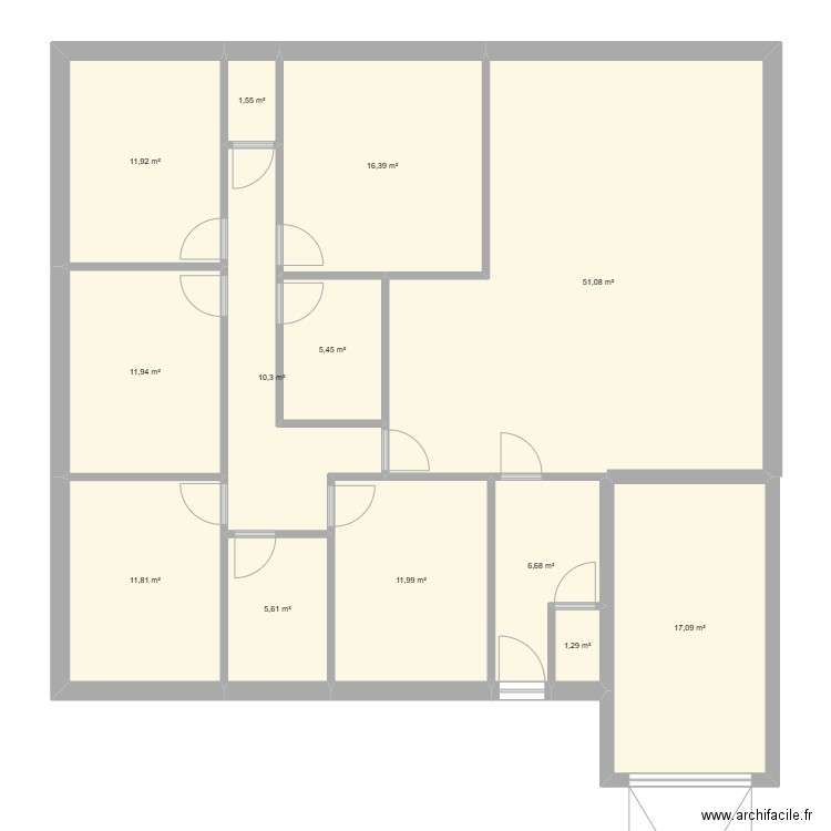 Maison plain pied 2025. Plan de 13 pièces et 163 m2