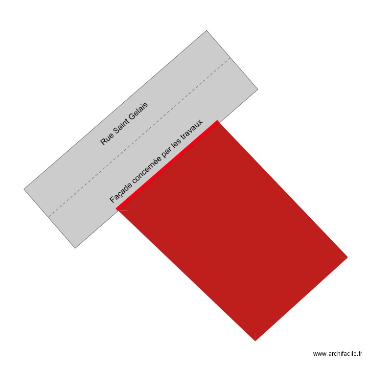 14saint gelais. Plan de 1 pièce et 36 m2