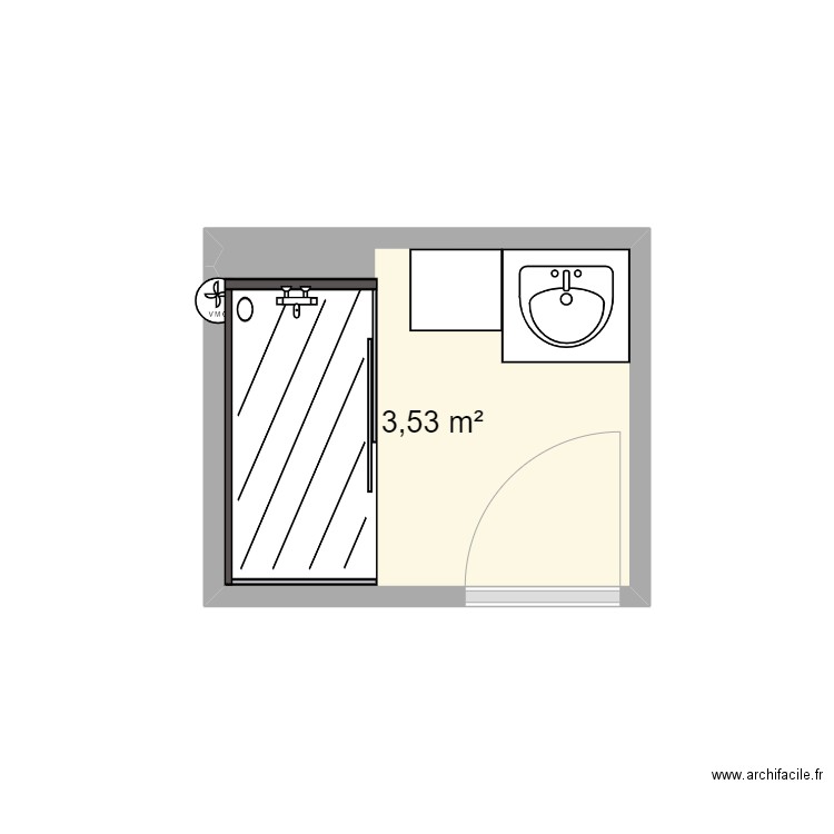 FORESTIER. Plan de 1 pièce et 4 m2