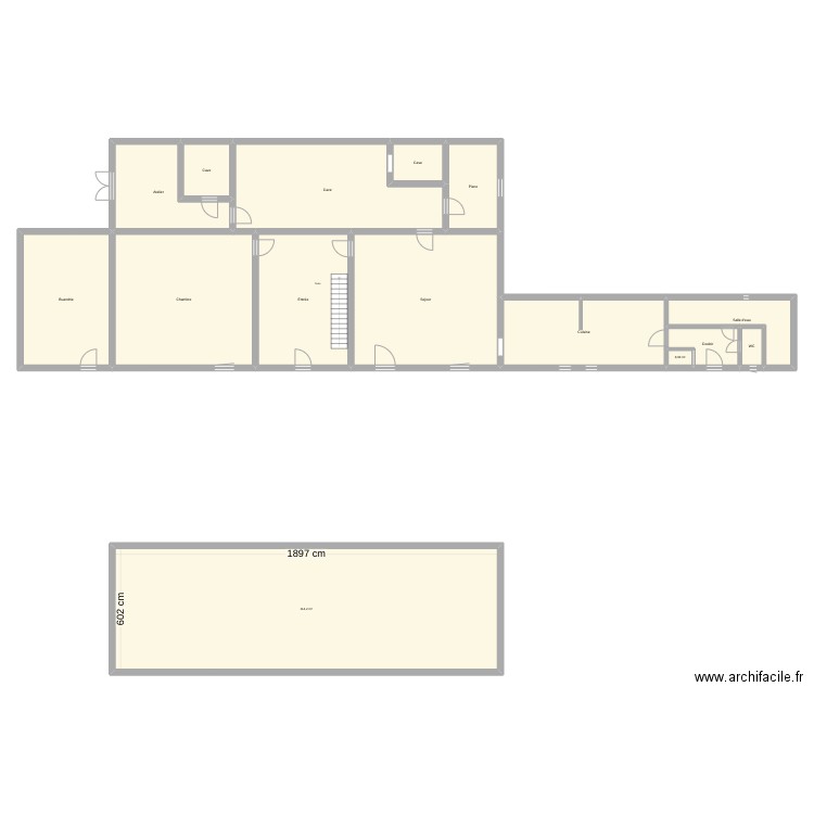 test. Plan de 15 pièces et 382 m2