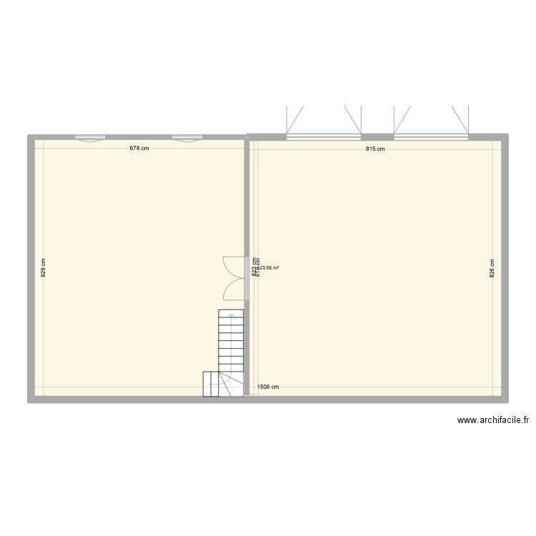 sous sol 1. Plan de 1 pièce et 124 m2