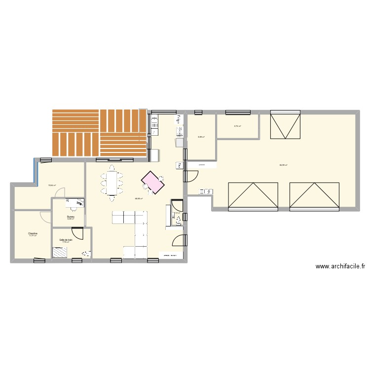 projet 2. Plan de 9 pièces et 212 m2