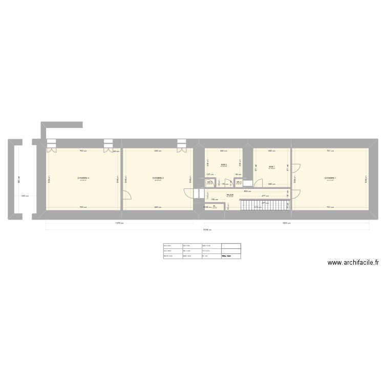 ETAGE SCIBEMC 3. Plan de 9 pièces et 164 m2