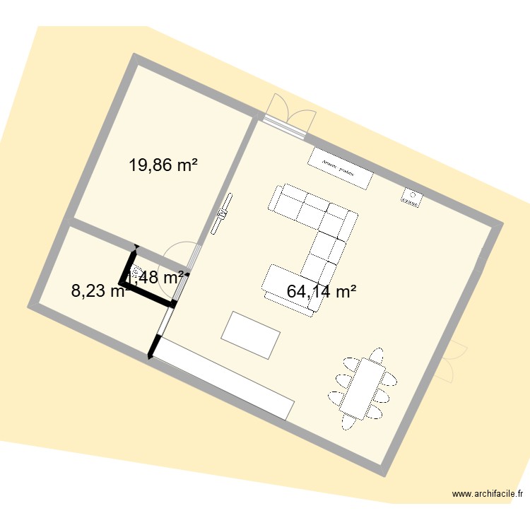 petit emm 2 étages. Plan de 14 pièces et 183 m2