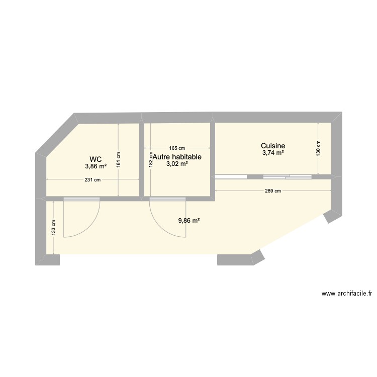 souriras cotation. Plan de 4 pièces et 20 m2