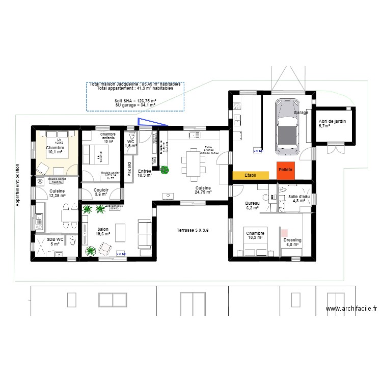 Maison Jacqueline V12. Plan de 1 pièce et 10 m2