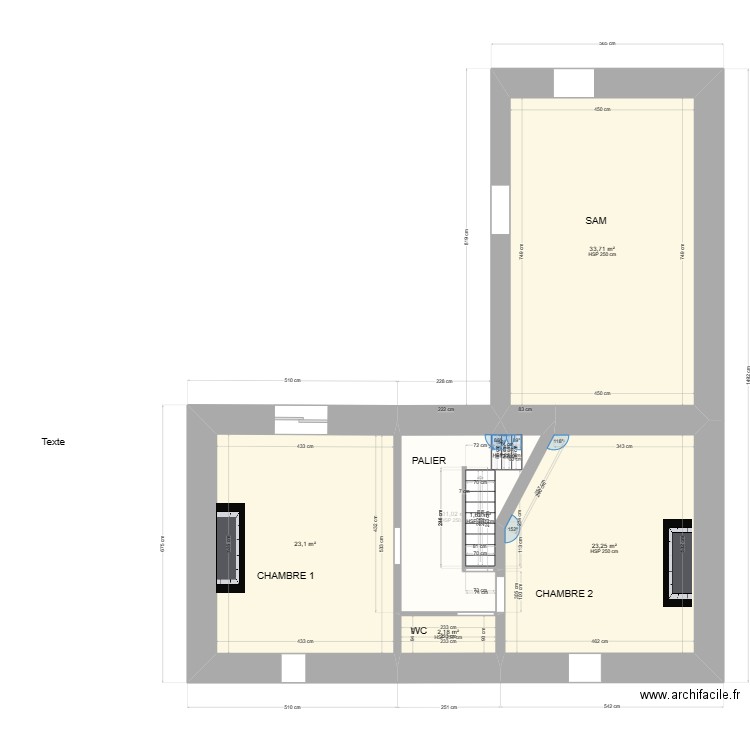 lamballe 1 er. Plan de 11 pièces et 178 m2