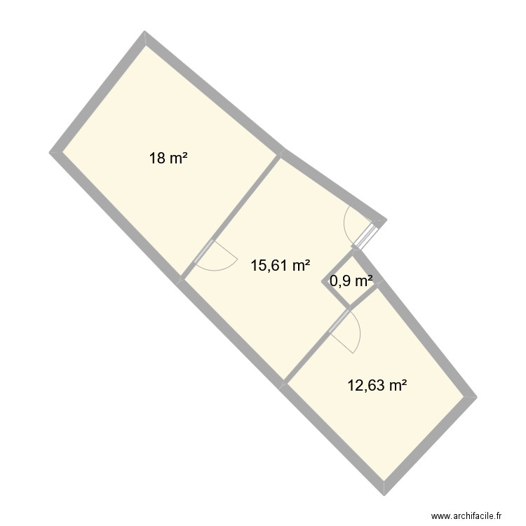 varilhes rdc. Plan de 4 pièces et 47 m2