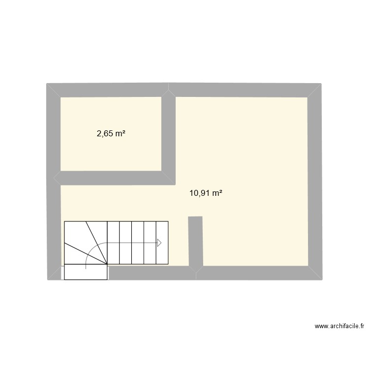 woods plan sous sol. Plan de 2 pièces et 14 m2